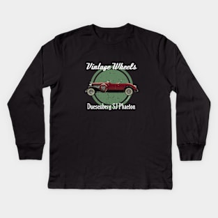 Vintage Wheels - Duesenberg SJ Phaeton Kids Long Sleeve T-Shirt